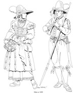 coloring page Clothing of the Renaissance